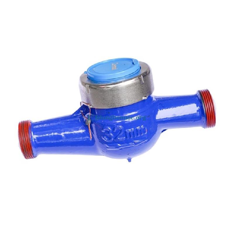 Đồng hồ đo nước Zermat DN-32SS ( mặt thép ) phi 42