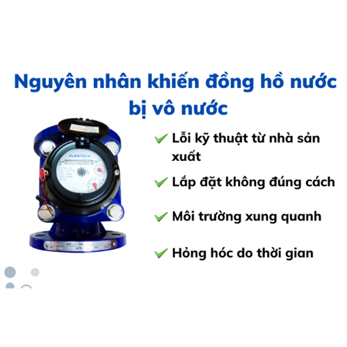 Cách khắc phục đồng hồ nước bị vô nước