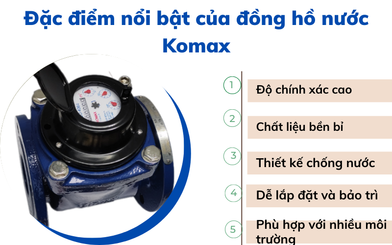 đồng hồ nước komax