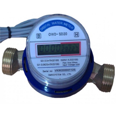 Đồng hồ đo nước lạnh dạng điện tử OWD-SD20