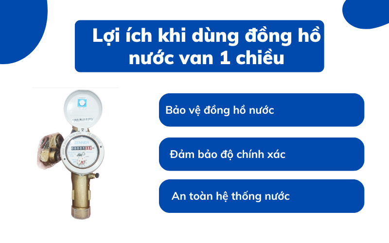 van 1 chiều đồng hồ nước