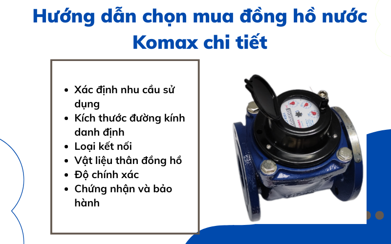 đồng hồ nước komax